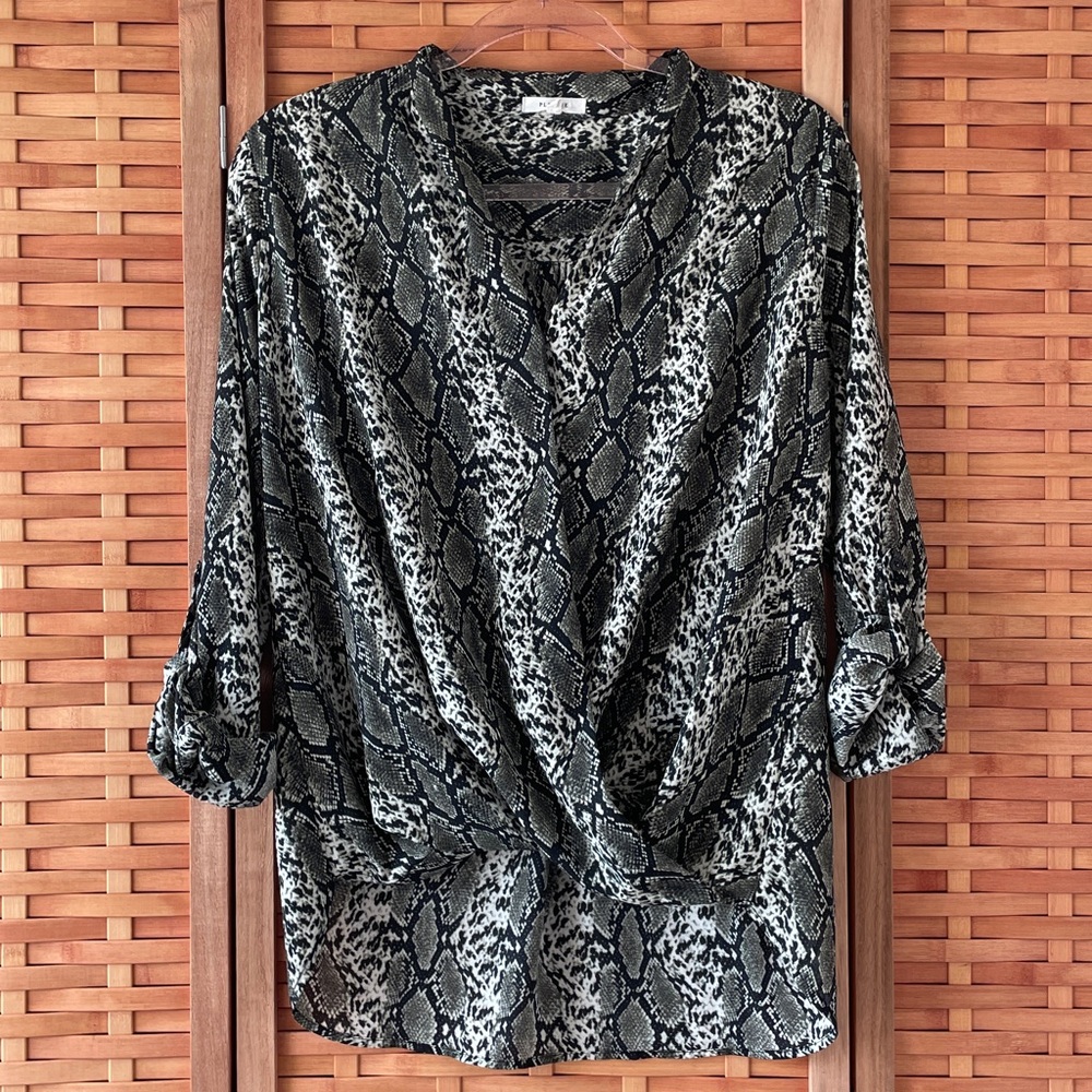 Pleione Snakeskin Pattern Blouse